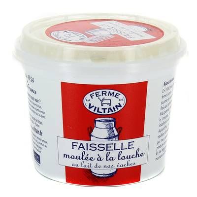Ferme de Viltain Faisselle en pot - Lait de vache pasteurisé, 500g