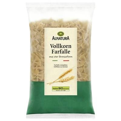Alnatura Pâtes Farfalles au Blé complet Bio, 500g