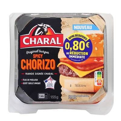Charal Original Burger Spicy Chorizo, 155g