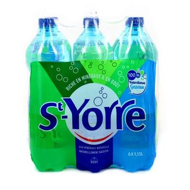 Saint Yorre Eau gazeuse minérale naturelle, 6x1,15 1L