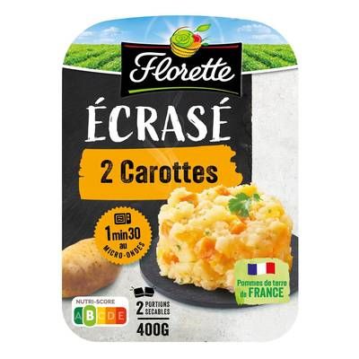 Florette Ecrasé de Pommes de Terre aux 2 Carottes, 2x200g