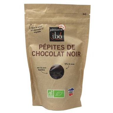 Ibo Pépites chocolat noir bio, 150g