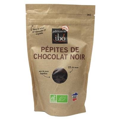 Ibo Pépites chocolat noir bio, 150g