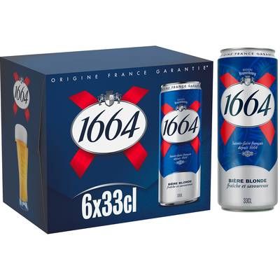 1664 Bière blonde 5.5°, 6x33cl