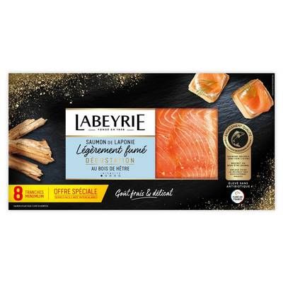 Labeyrie Saumon Fumé de Laponie Légerement Fumé, 8 tranches - 245g