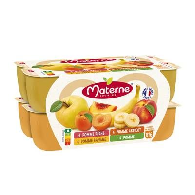 Materne Compote Fruits Jaunes, 16x100g