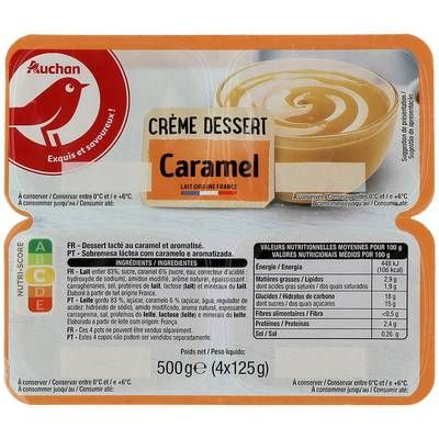 Auchan Crème dessert caramel, 4x125g