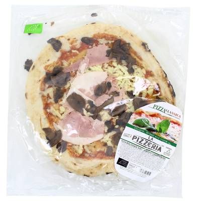 La Pizzeria Pizza Reine Jambon et Champignon Bio, 390g