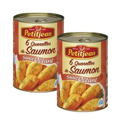 Petitjean 6 Quenelles de Saumon Sauce Océane, Lot de 2x400g