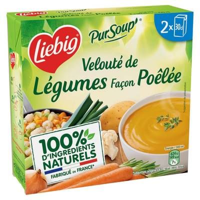 Liebig Soupe Velouté de Légumes façon Pôelée, 2x30cl