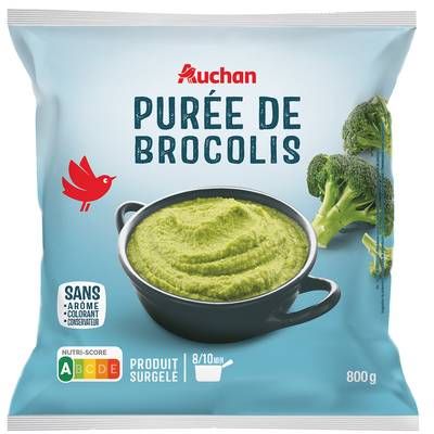 Auchan Purée de brocolis, 800g
