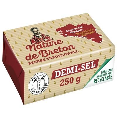Nature de Breton Beurre demi sel, 250g