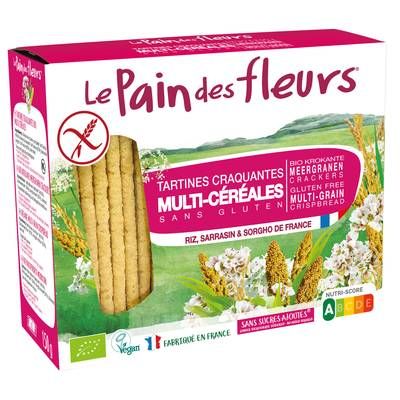 Le pain des fleurs Tartines Multi-Céréales, sans gluten, Bio, 150g