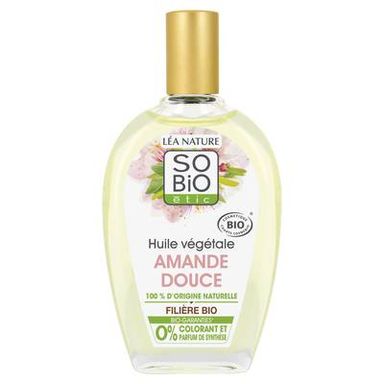 SO'BIO ETIC Huile végétale Amande douce bio, 100 % origine naturelle, 50ml