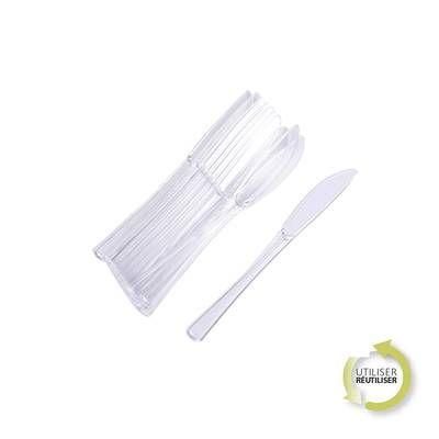 Homea Couteau réutilisable transparent, 12 couteaux