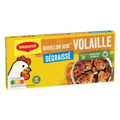 Maggi Bouillon Kub Volaille Dégraissé - 12 cubes, 12x10g