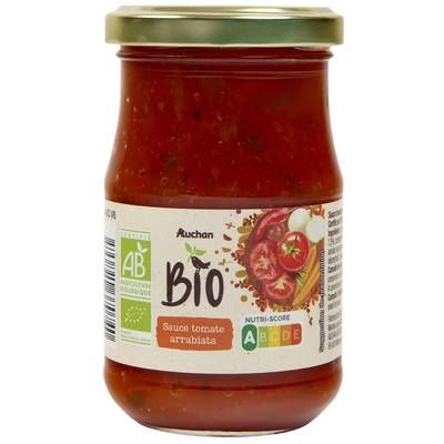 Auchan BIO Sauce tomate arrabiata Bio en bocal, 200g