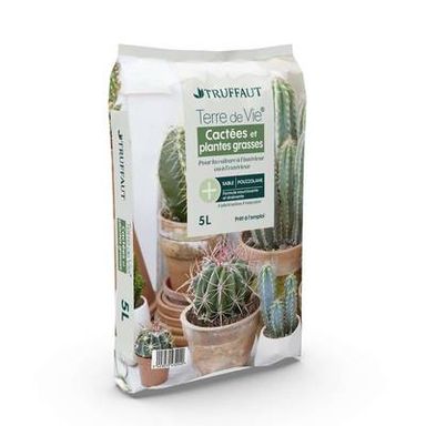 Truffaut Terreau pour Cactées et Plantes Grasses - Terre de Vie, 5L