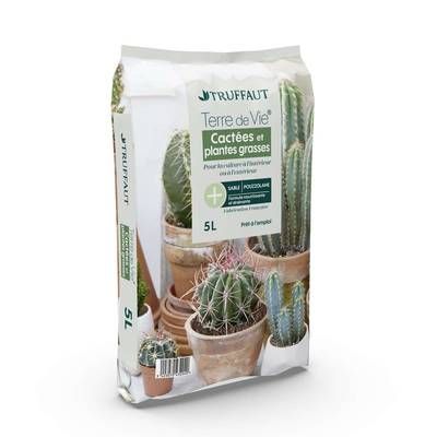 Truffaut Terreau pour Cactées et Plantes Grasses - Terre de Vie, 5L