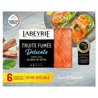 Labeyrie Truite Fumée Délicate, 6 tranches - 160g