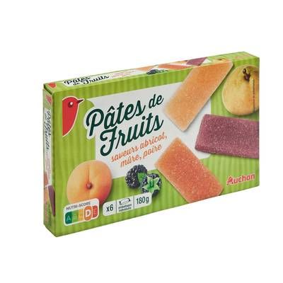 Auchan Pâtes de fruits, 6x30g