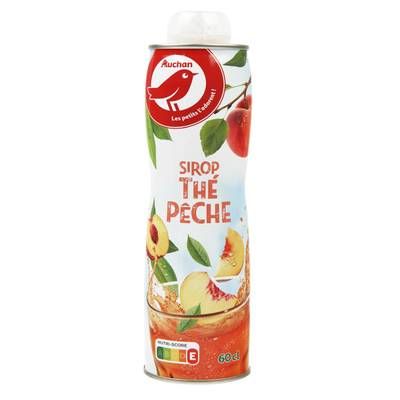 Auchan Sirop saveur thé pêche, 60cl