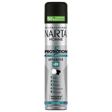 Narta Homme Déodorant Homme Protection 5 Actions Intégrale 48H, 200ml