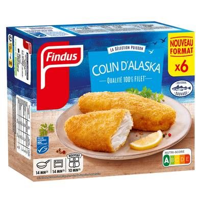 Findus Filets de Colin d'Alaska panés, 6x100g