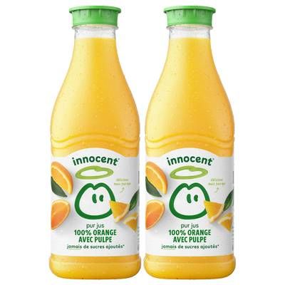 innocent Jus d'Orange Avec Pulpe, Lot de 2x90cl