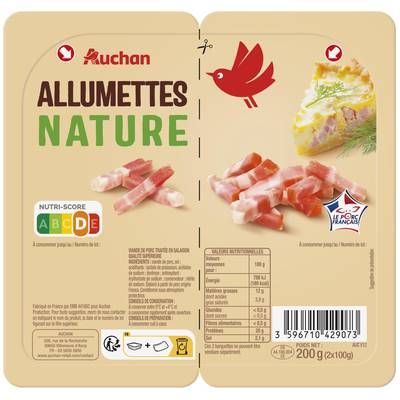 Auchan Allumettes Nature, 2x100g