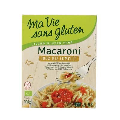 Ma Vie Sans Gluten Macaroni riz complet bio sans gluten, 500g