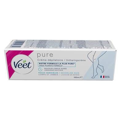 Veet Crème dépilatoire Peaux sensibles corps et jambes Minima, 100ml