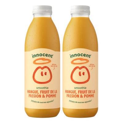 innocent Smoothie Mangue & Passion - 1, 2, 3, Soleil, Lot de 2x75cl