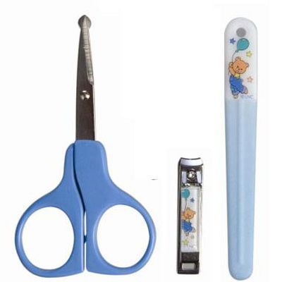 Nuby Set manucure  ciseaux coupe ongle et lime, 3  pièces