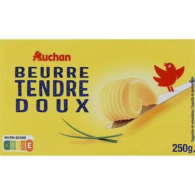 Auchan Beurre tendre doux, 250g
