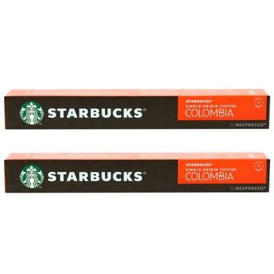 Starbucks by Nespresso Café Colombia Intensité 7, Lot de 2x10 capsules