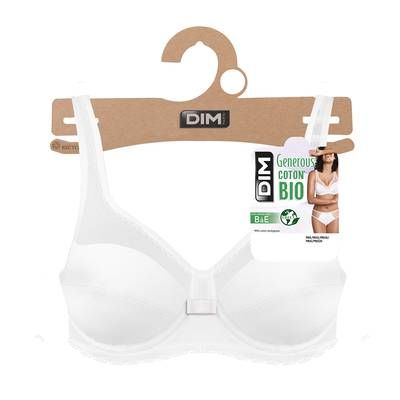 Dim Soutien-gorge Generous Coton Bio Blanc, Taille 95 B