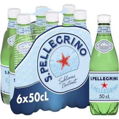 San Pellegrino Eau gazeuse minérale naturelle, 6x50cl