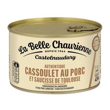 La Belle Chaurienne Cassoulet au Porc et Saucisses de Toulouse, 420g