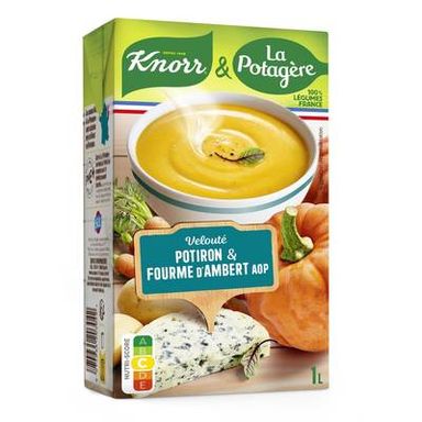 Knorr & La Potagère Soupe Velouté de Potiron et Fourme d'Ambert AOP, 1L