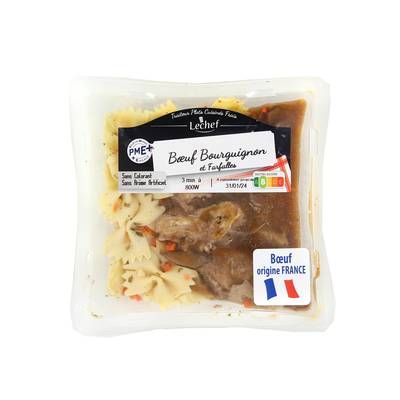 Lechef Boeuf Bourguignon et Farfalles, 300g