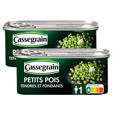 Cassegrain Petits pois tendres et fondants, Lot de 2x140g
