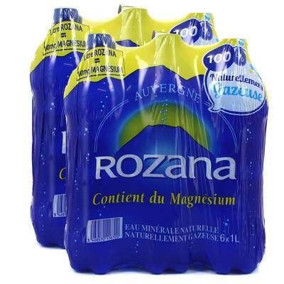 Rozana Eau gazeuse minérale naturelle, Lot de 2 - 6x1L