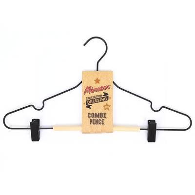 La Ménagère Cintre bois & métal avec pince combi, 1 pièce