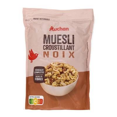 Auchan Muesli croustillent Noix, 450g