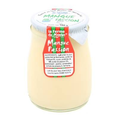 La Ferme du manège Yaourt brassé au lait entier mangue passion, 1x180g