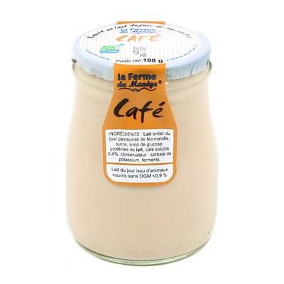 La Ferme du manège Yaourt café au lait entier, 180g