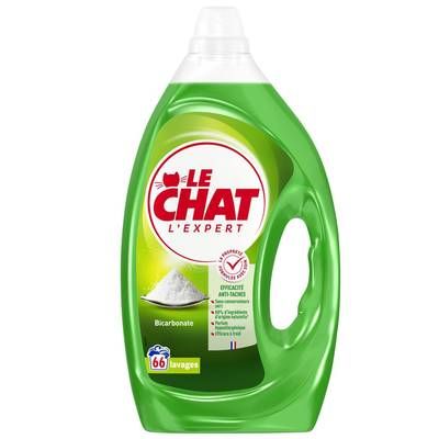 Le Chat Lessive liquide bicarbonate 66 lavages, 2,97L