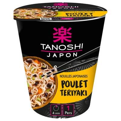 Tanoshi - Japon Nouilles Japonaises Saveur Poulet Teriyaki en cup, 65g
