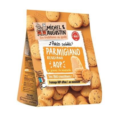Michel et Augustin Biscuits Apéritif Parmesan Moutarde, 100g